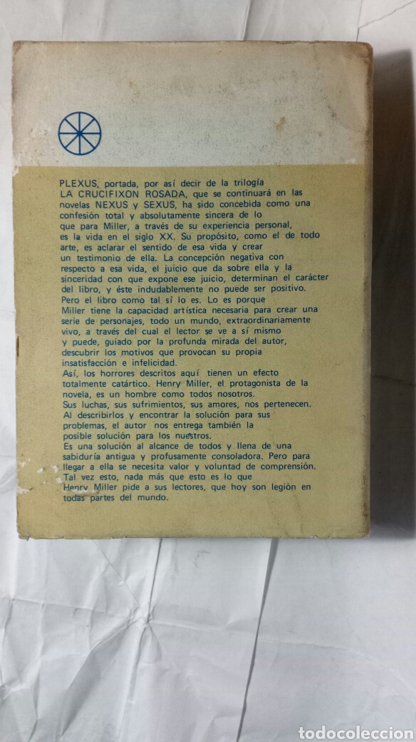 Libros de segunda mano: Plexus. Henry Miller. - Foto 2