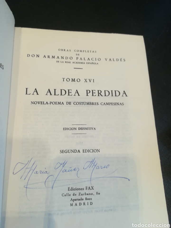 Libros de segunda mano: La aldea perdida obras completas de Armando Palacio Vald&eacute;s. Ediciones Fax, 16 - Foto 2
