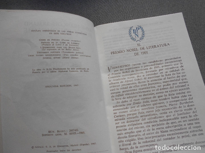 Libros de segunda mano: SULLY PRUDHOME. POESIA Y PROSA. - Foto 4