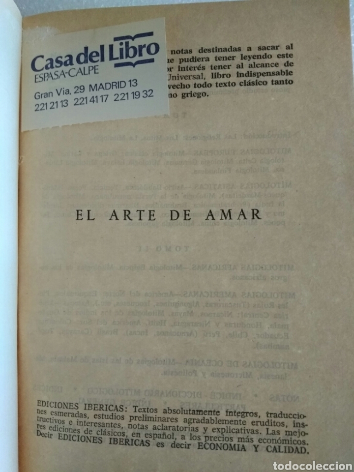 Libros de segunda mano: Ovidio. El Arte de Amar. Ediciones Ibericas, 1965 - Foto 3