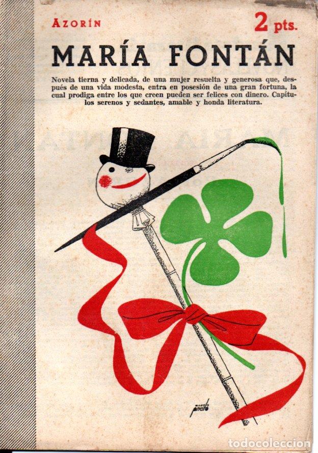 Libros de segunda mano: AZOR&Iacute;N : MAR&Iacute;A FONT&Aacute;N (NOVELAS Y CUENTOS, 1952) - Foto 1