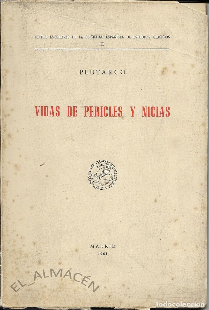 Libros de segunda mano: VIDAS DE PERICLES Y NICIAS (PLUTARCO) 1961. SIN USAR. - Foto 1