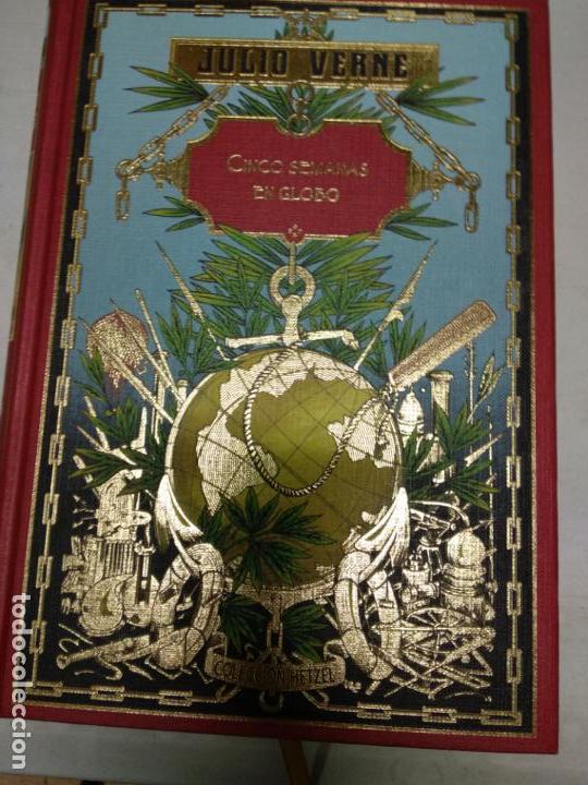 Libros de segunda mano: CINCO SEMANAS EN GLOBO & MART&Iacute;N PAZ DE JULO VERNE. COLECCI&Oacute;N HETZEL - Foto 1