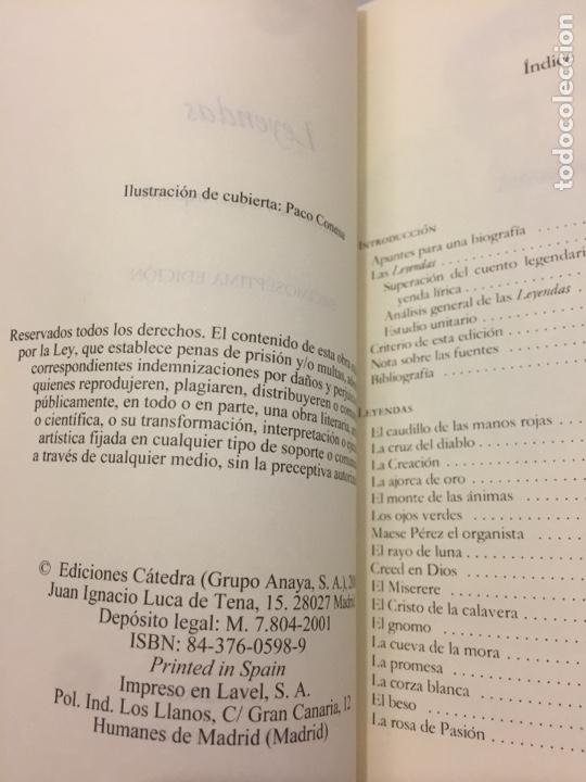 Libros de segunda mano: Leyendas. Gustavo Adolfo B&eacute;cquer - Foto 2