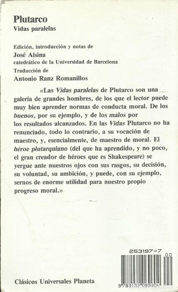 Libros de segunda mano: Vidas Paralelas (Plutarco). PLaneta 1990 - Foto 2