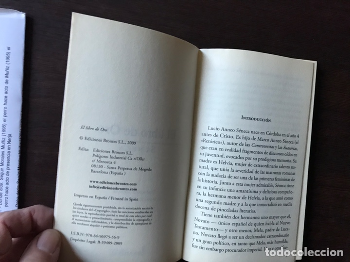 Libros de segunda mano: El libro de oro. Seneca. Aforismos. Como nuevo - Foto 3