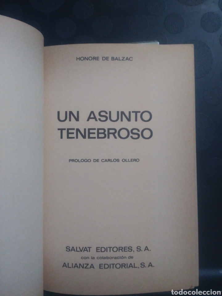 Libros de segunda mano: Un asunto tenebroso .Honore de balzac - Foto 4