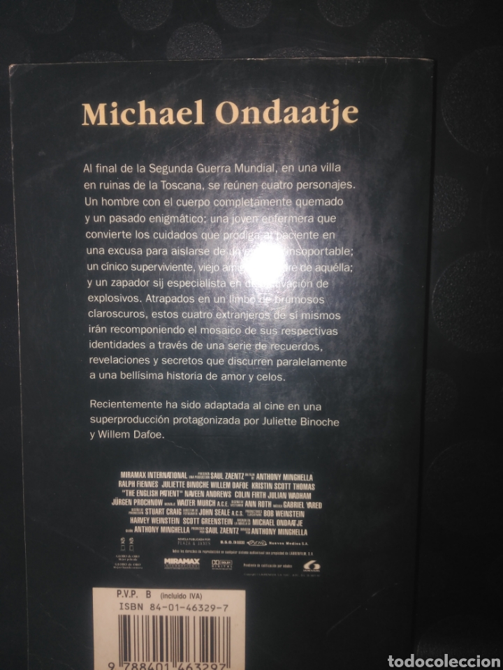 Libros de segunda mano: El paciente ingl&eacute;s, Michael Ondaatje - Foto 2