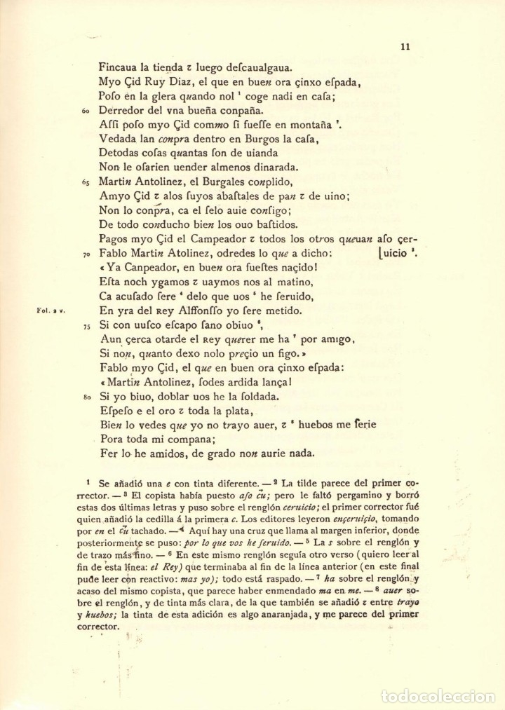 Poema De Mío Cid Texto Facsímil De Códice Y Ed Comprar Libros