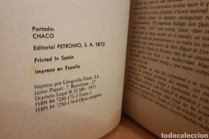 Libros de segunda mano: DON QUIJOTE DE LA MANCHA EDITORIAL PETRONIO S.A.1973 - Foto 2