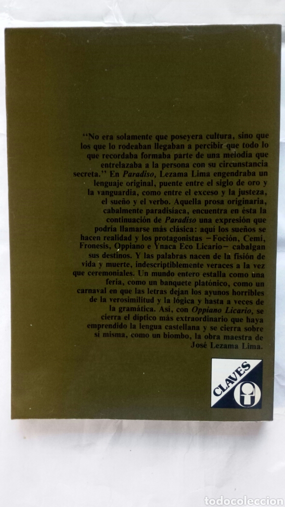 Libros de segunda mano: Oppiano Licario. Jos&eacute; Lezama Lima. - Foto 2