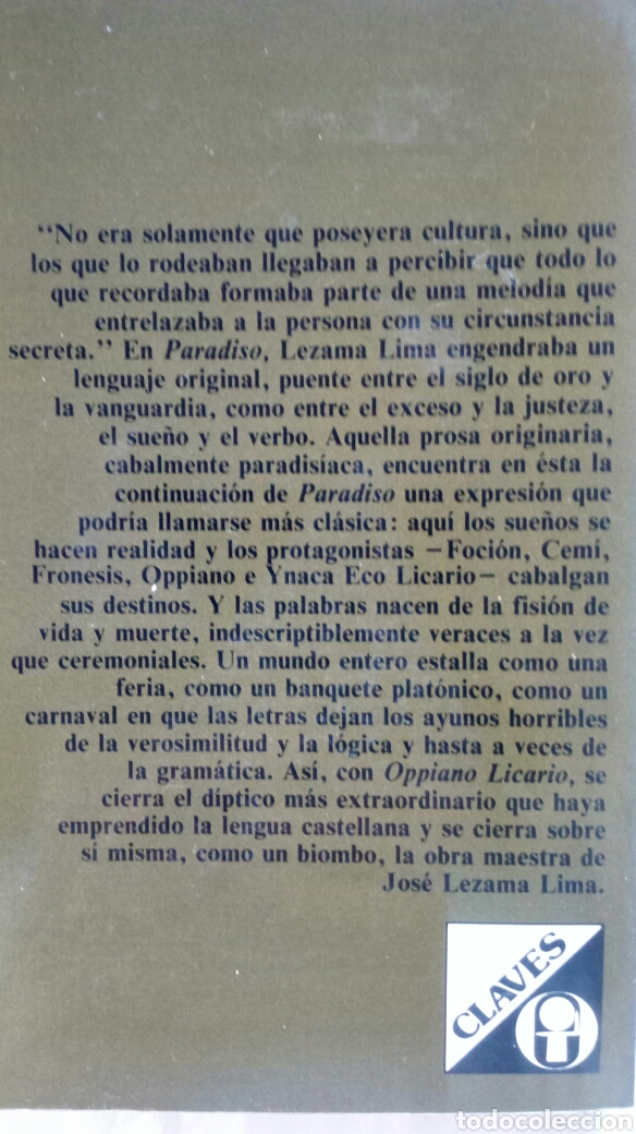 Libros de segunda mano: Oppiano Licario. Jos&eacute; Lezama Lima. - Foto 3