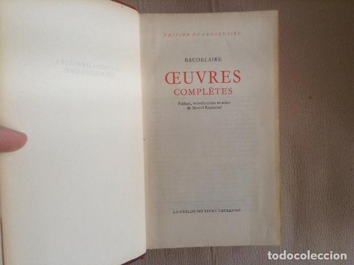 Libros de segunda mano: OUVRES COMPLETES DE BAUDELAIRE - Foto 3