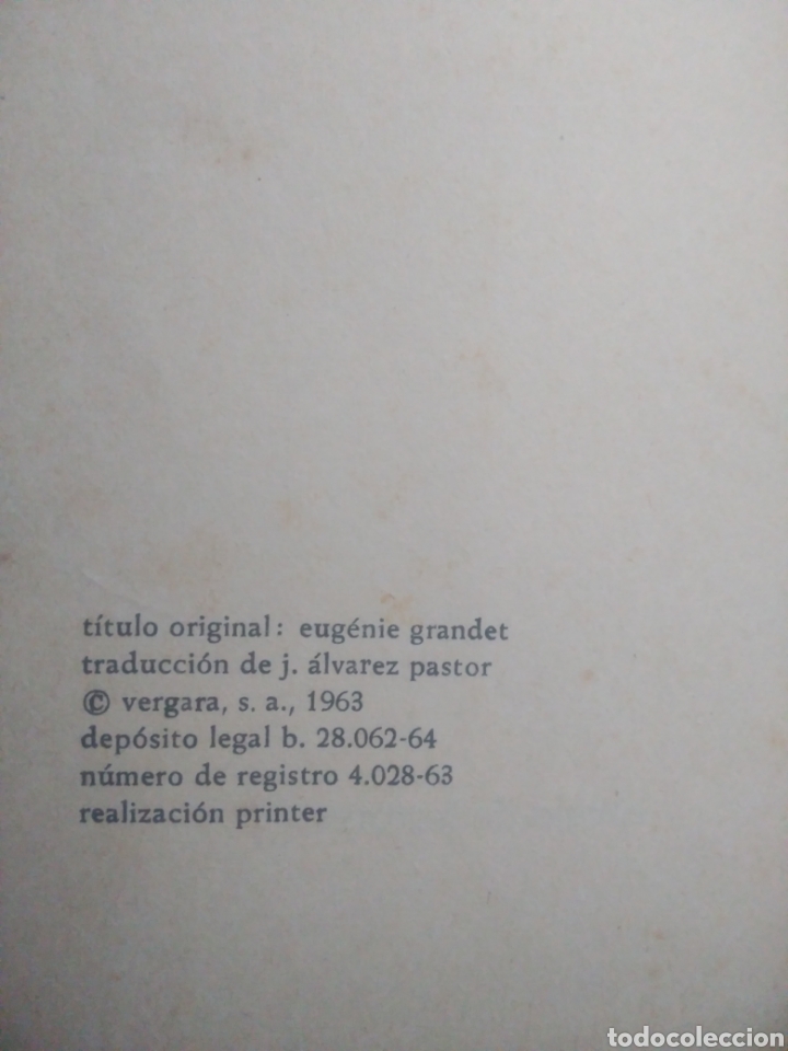 Libros de segunda mano: Honorato de Balzag, Eugenia Grandet - Foto 2