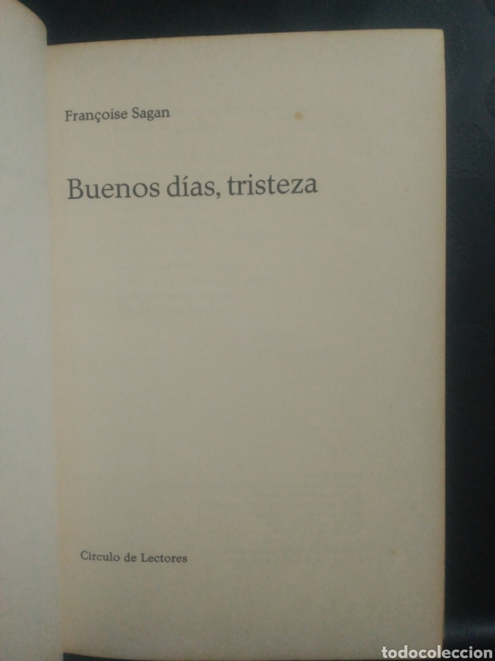 Libros de segunda mano: Buenos d&iacute;as tristeza ,Sagan - Foto 2