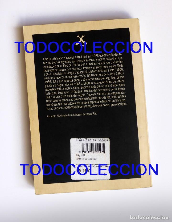 Libros de segunda mano: NOTES PER A UN DIARI 1966 - JOSEP PLA - Foto 2