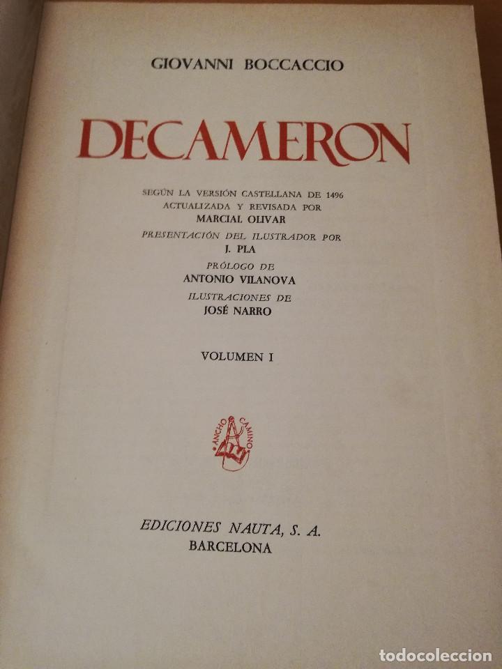 Libros de segunda mano: DECAMERON (GIOVANNI BOCCACCIO) VOLUMEN I (EDICIONES NAUTA) - Foto 2