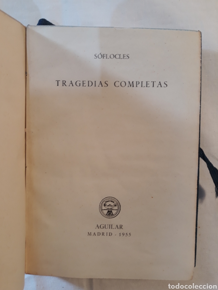 Libros de segunda mano: Sofocles,tragedias completas.Aguilar.1955. - Foto 3