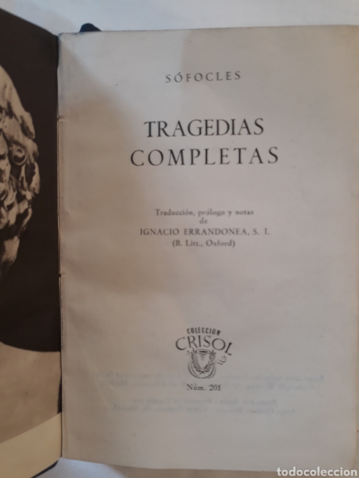 Libros de segunda mano: Sofocles,tragedias completas.Aguilar.1955. - Foto 5