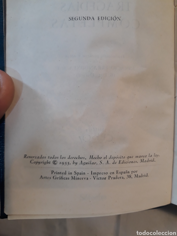 Libros de segunda mano: Sofocles,tragedias completas.Aguilar.1955. - Foto 6