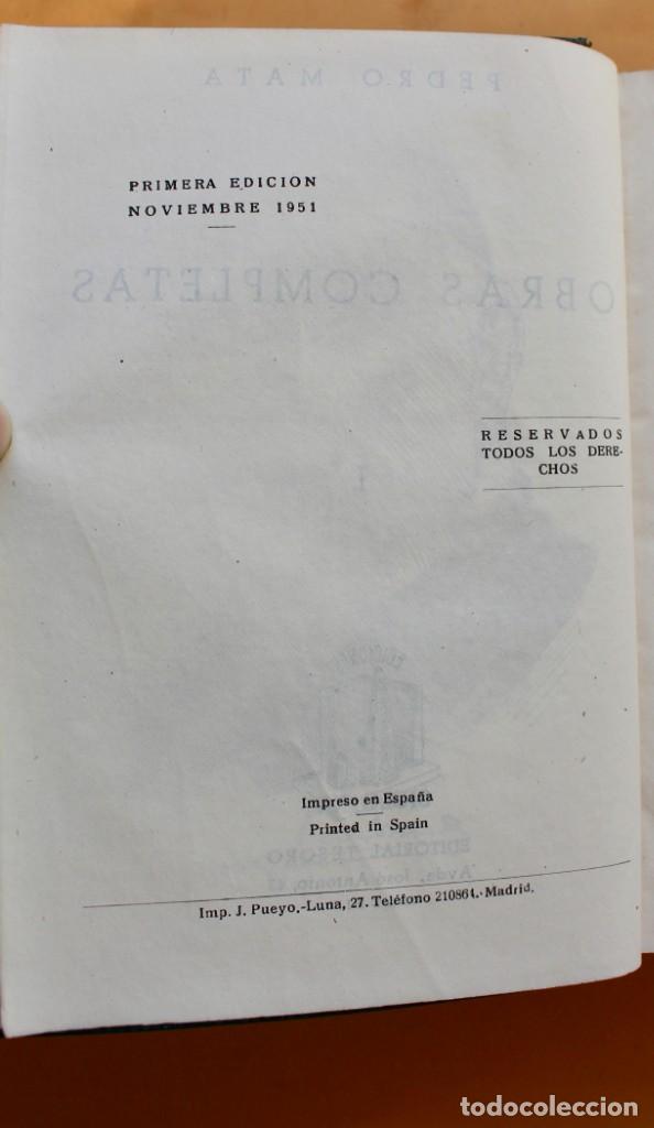 Libros de segunda mano: OBRAS COMPLETAS - PEDRO MATA - EDITORIAL TESORO 1951 - Foto 7