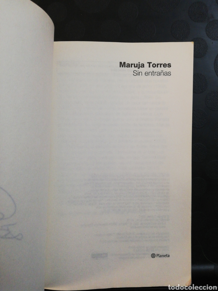 Libros de segunda mano: Sin entra&ntilde;as , Maruja Torres, editorial planeta - Foto 3