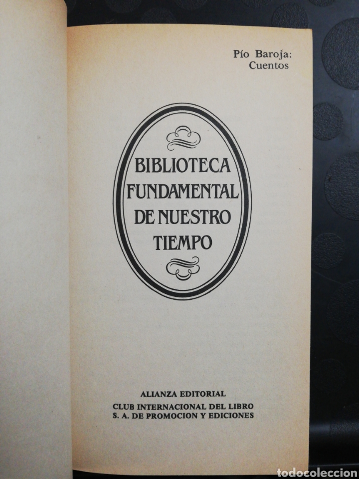 Libros de segunda mano: Cuentos, P&iacute;o Baroja ,editorial alianza - Foto 3