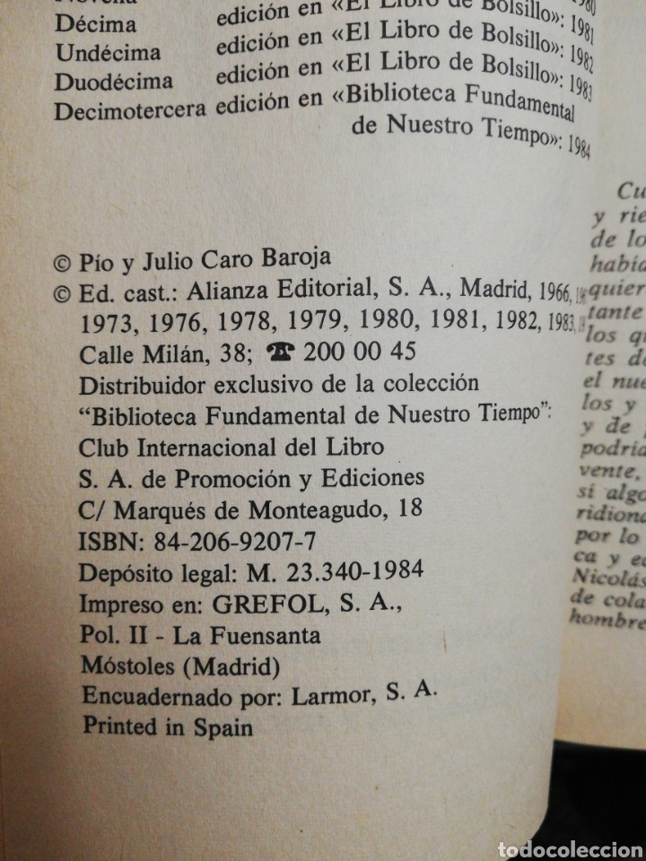 Libros de segunda mano: Cuentos, P&iacute;o Baroja ,editorial alianza - Foto 4