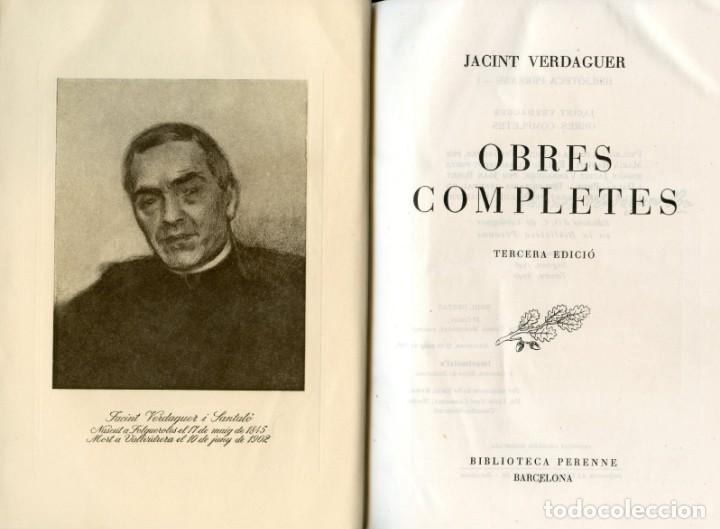 Libros de segunda mano: VERDAGUER. OBRES COMPLETES. Edici&oacute;n de lujo. - Foto 2