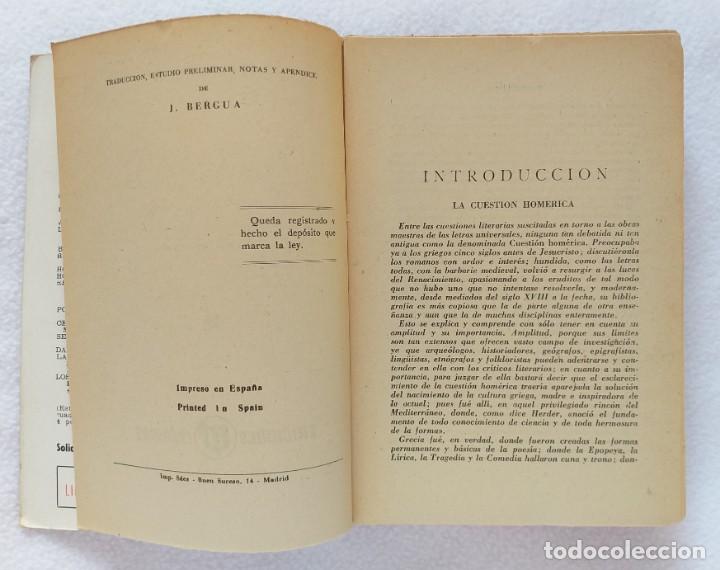 Libros de segunda mano: LA ILIADA HOMERO EDICIONES IB&Eacute;RICAS CUARTA EDICI&Oacute;N 1943 - Foto 3