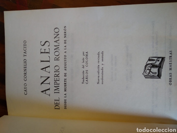 Libros de segunda mano: T&Aacute;CITO. ANALES. OBRAS MAESTRAS #0040 - Foto 4