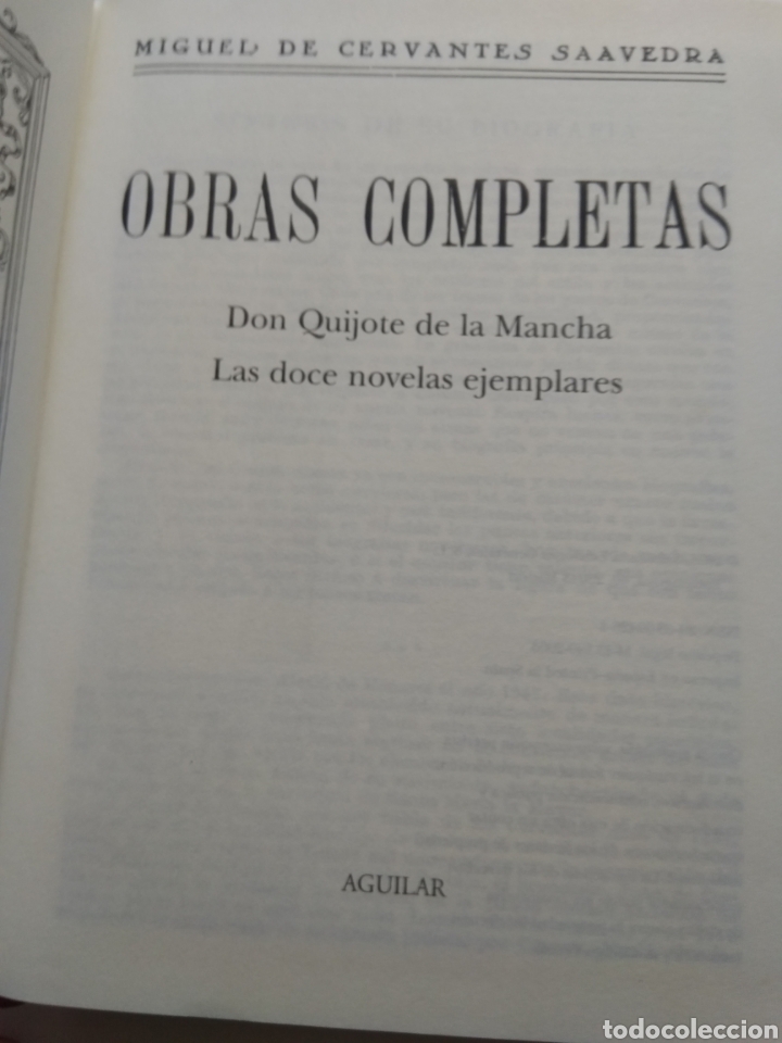 Libros de segunda mano: OBRAS COMPLETAS I/CERVANTES/AGUILAR - Foto 6