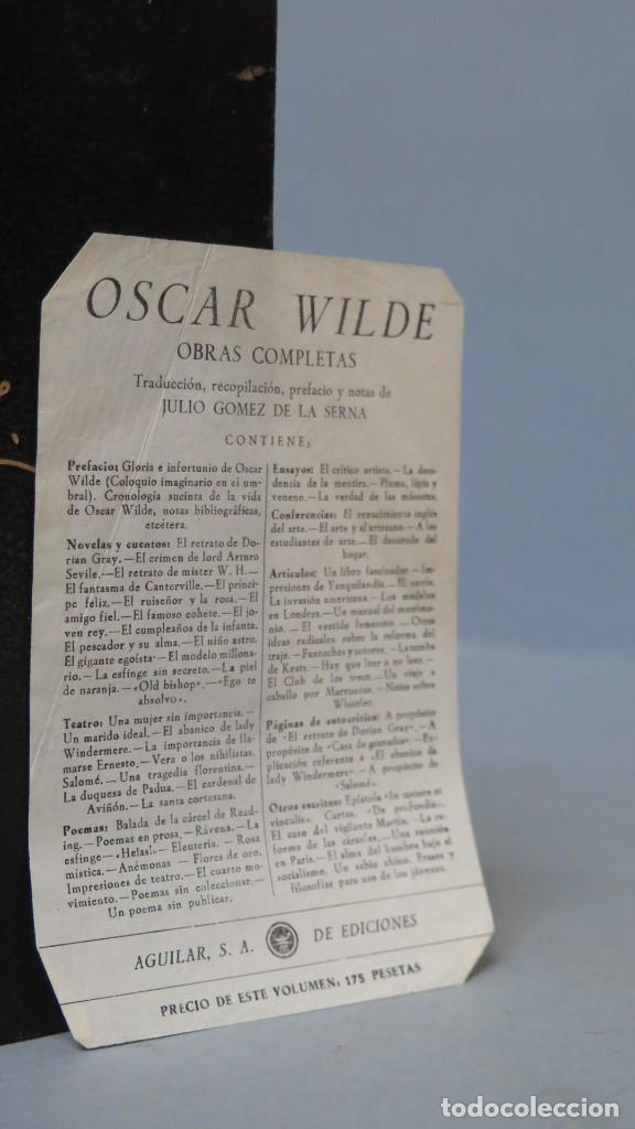 Libros de segunda mano: 1954.- OBRAS COMPLETAS. WILDE. AGUILAR - Foto 2