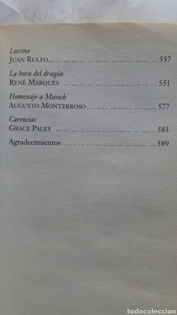 Libros de segunda mano: Antolog&iacute;a del cuento triste. Augusto Monterroso y B&aacute;rbara Jacobs. - Foto 5