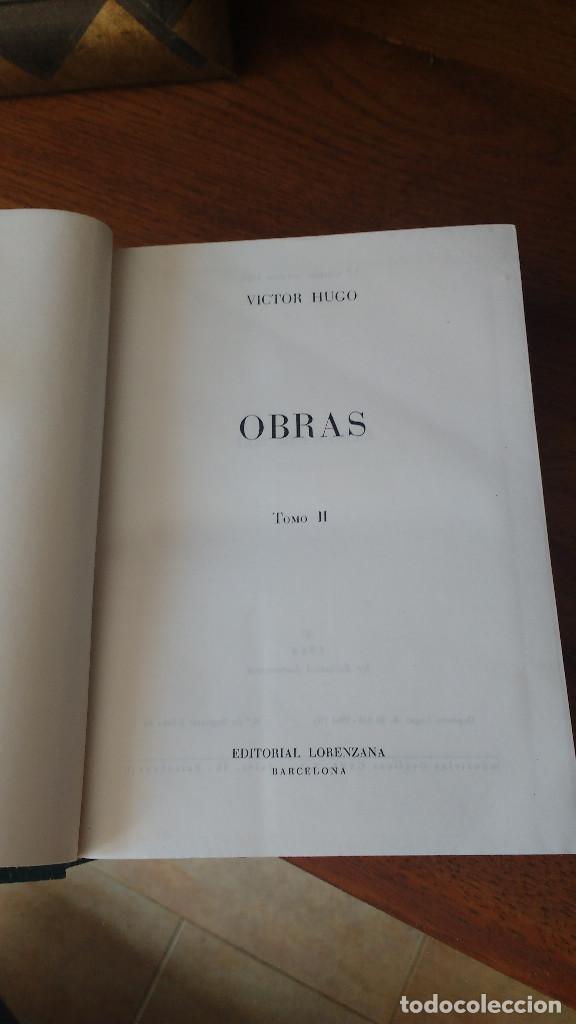 Libros de segunda mano: Obras de Victor Hugo. Tomo II, Los Miserables.1964 - Foto 4
