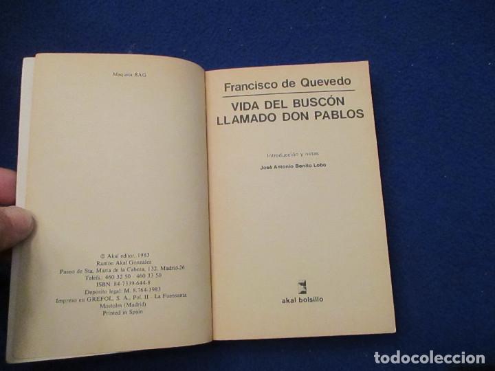 Libros de segunda mano: EL BUSC&Oacute;N Francisco de Quevedo Ediciones Akal 1983 - Foto 3