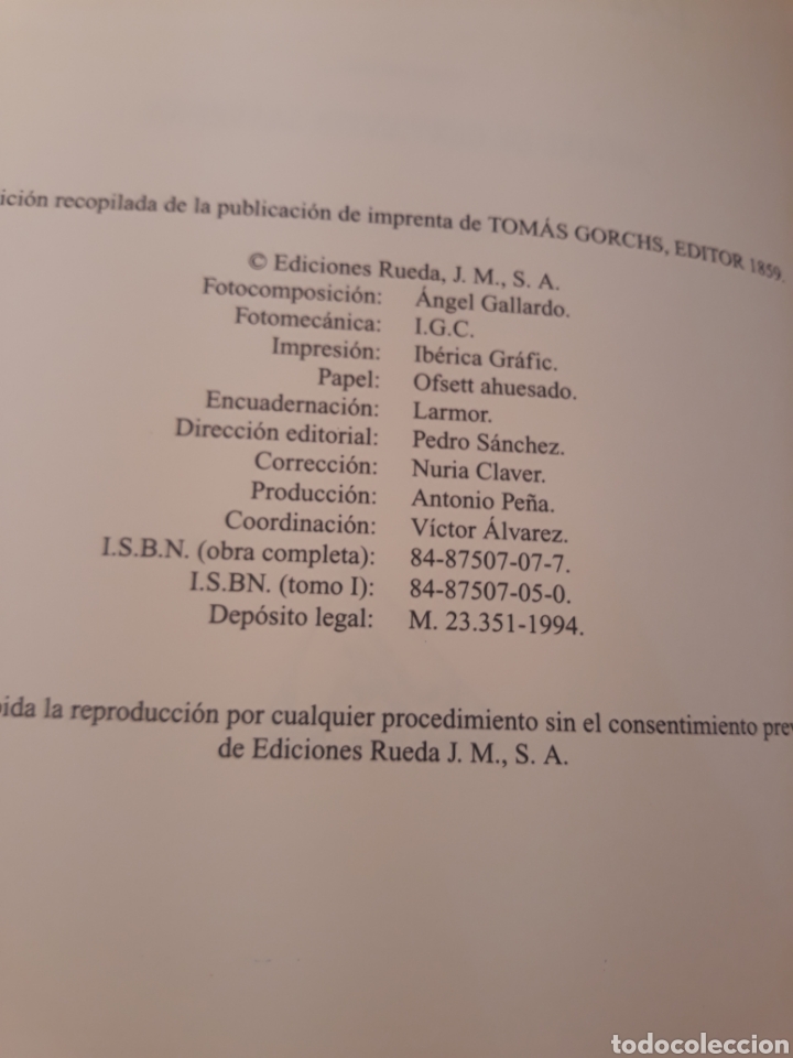 Libros de segunda mano: Don Quijote de la Mancha.2 tomos.ediciones Rueda 1994. - Foto 4