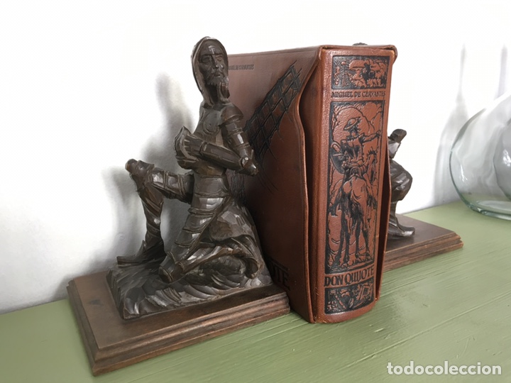 Libros de segunda mano: Conjunto Don Quijote edici&oacute;n IV centenario y sujetalibros - Foto 2