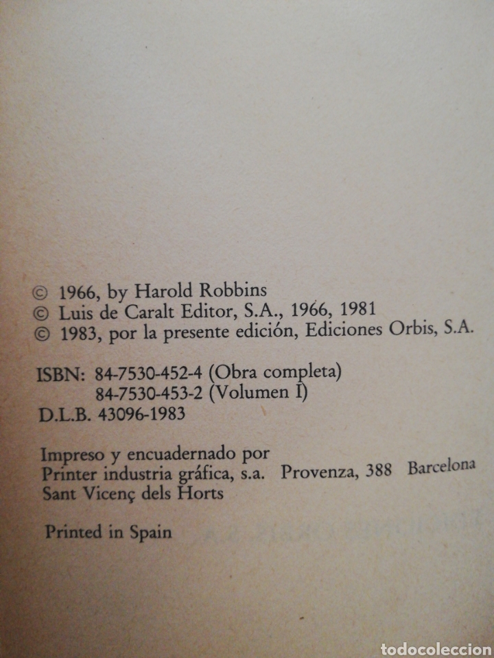 Libros de segunda mano: Los aventureros I. Harold Robbins .Biblioteca grandes &eacute;xitos - Foto 3