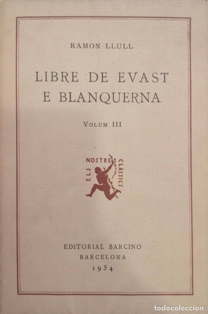 Libros de segunda mano: Libre de Evast e Blanquerna - Foto 1