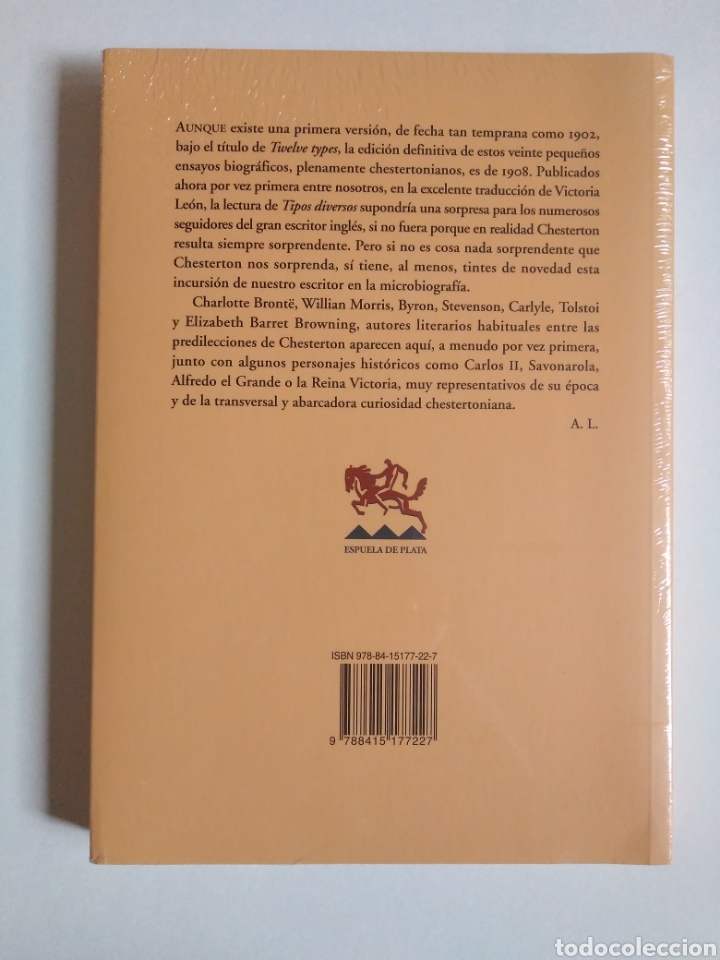 Libros de segunda mano: Tipos diversos/ Gilbert Keith Chesterton. [Libro Nuevo]. Conserva el pl&aacute;stico de precinto. - Foto 2