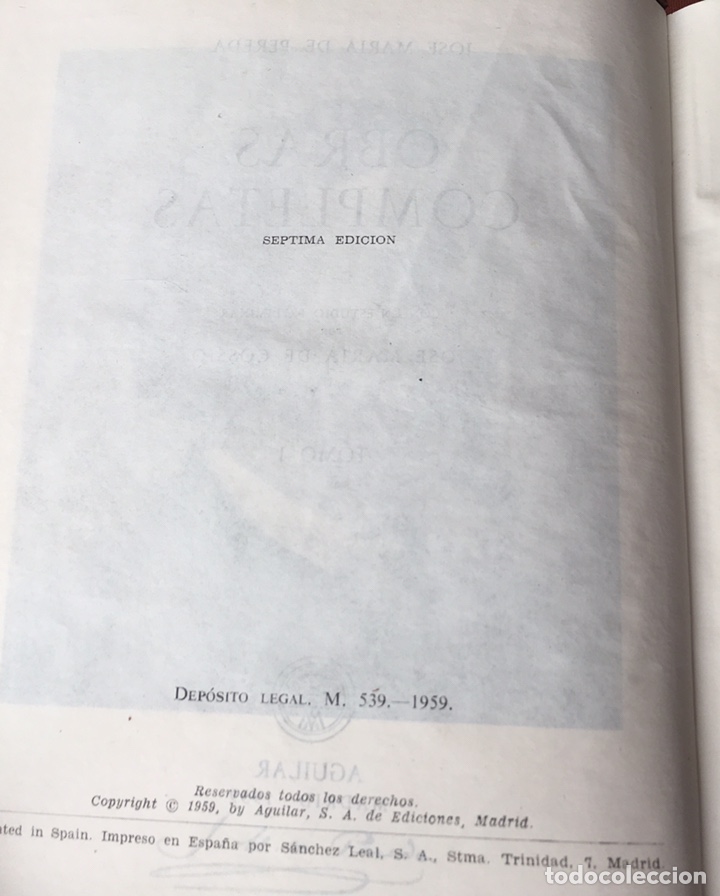 Libros de segunda mano: Jos&eacute; Mar&iacute;a Pereda. AGUILAR - Foto 8