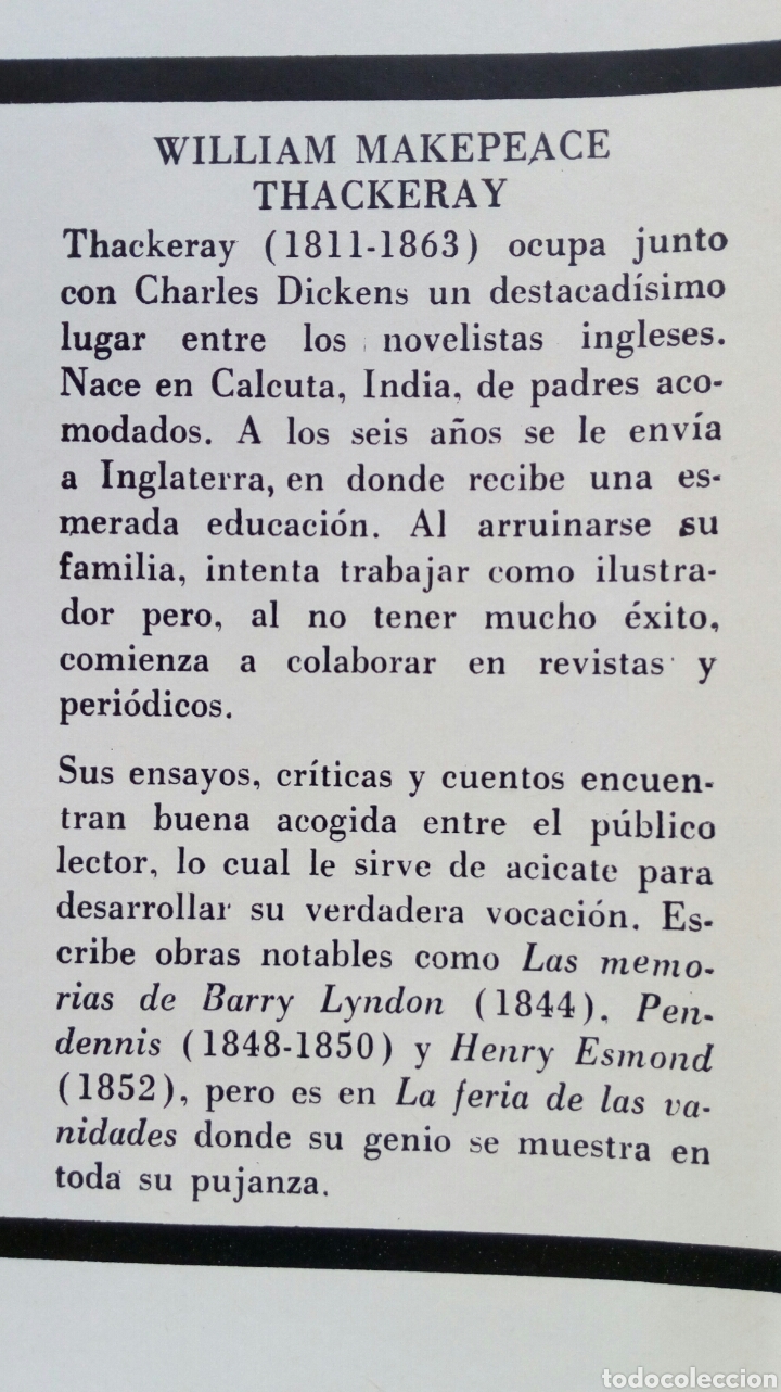 Libros de segunda mano: La feria de las vanidades. William Makepeace Thackeray. - Foto 6