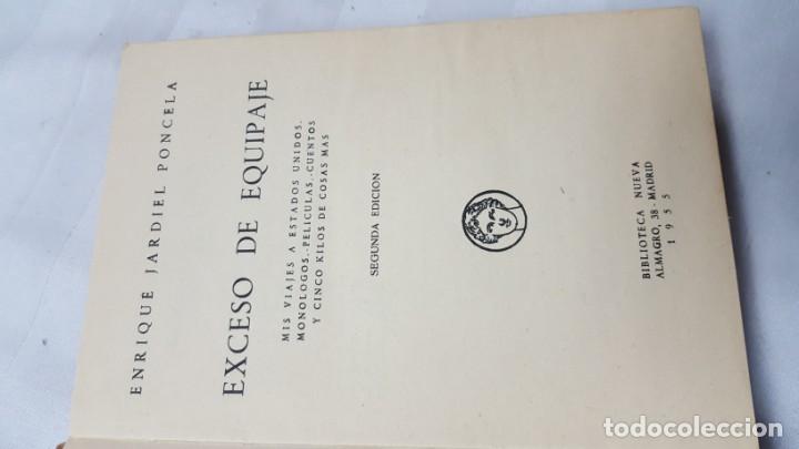 Libros de segunda mano: EXCESO DE EQUIPAJE. ENRIQUE JARDIEL PONCELA. - Foto 2
