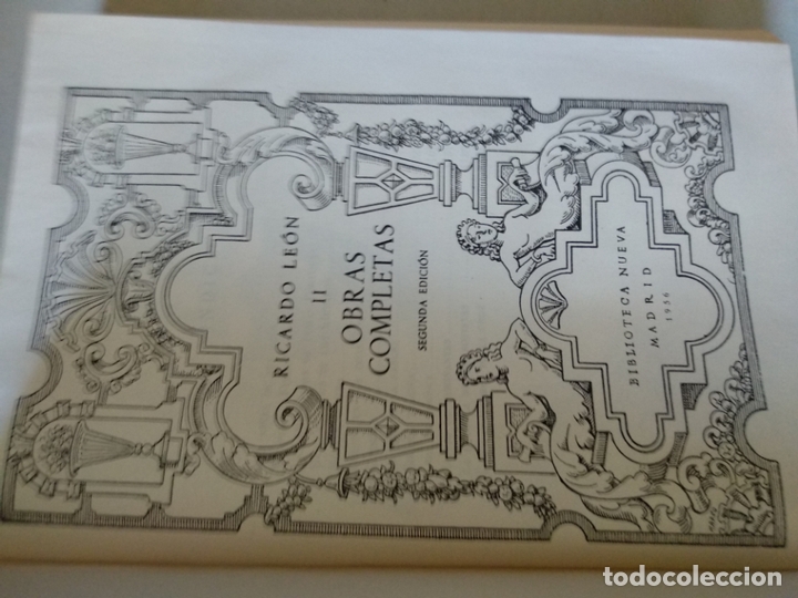 Libros de segunda mano: RICARDO LE&Oacute;N - OBRAS COMPLETAS - 2 TOMOS- .BIBLIOTECA NUEVA - Foto 4