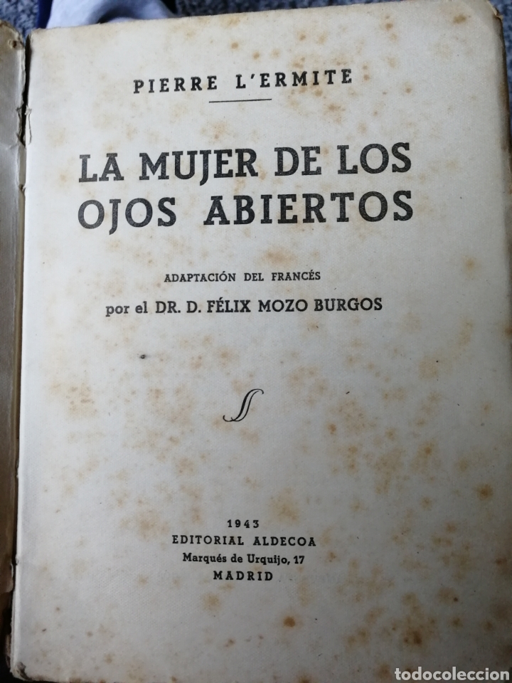 Libros de segunda mano: NOVELA. LA MUJER DE LOS OJOS ABIERTOS 1943 - Foto 2