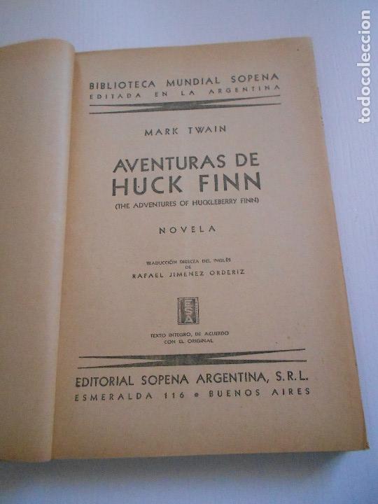 Libros de segunda mano: LAS AVENTURAS DE HUCK FINN. - Foto 3