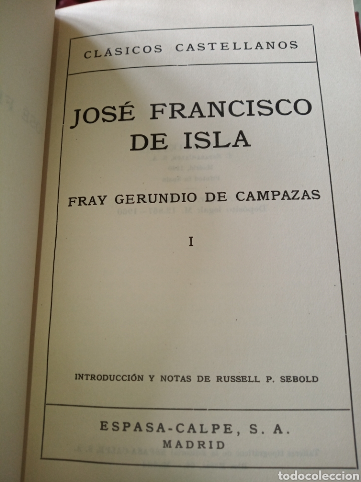 Libros de segunda mano: Fray Gerundio de Campanas. Jos&eacute; Francisco de Isla. - Foto 6