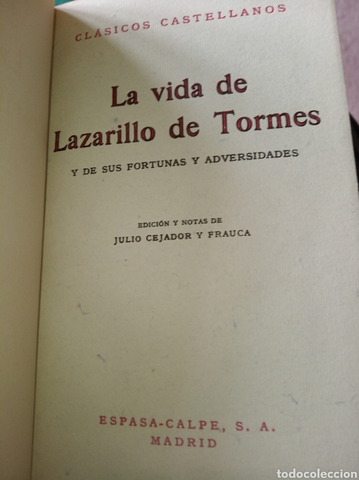 Libros de segunda mano: La vida del Lazarillo de Tormes. - Foto 5