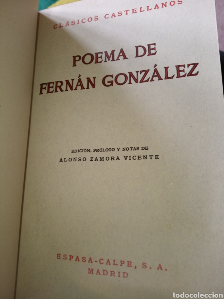 Libros de segunda mano: Poema de Fern&aacute;n Gonz&aacute;lez - Foto 5
